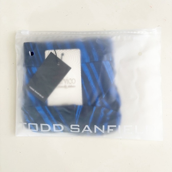 Todd Sanfield High Tide Swim Brief Blue Size Medium New - Picture 2 of 7